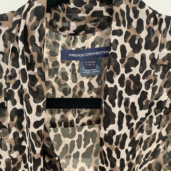 French Connection Sheer Pussy Bow Blouse - Picture 3 of 3